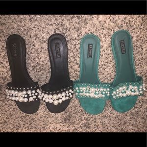 Eloquii pearl flat sandals.
